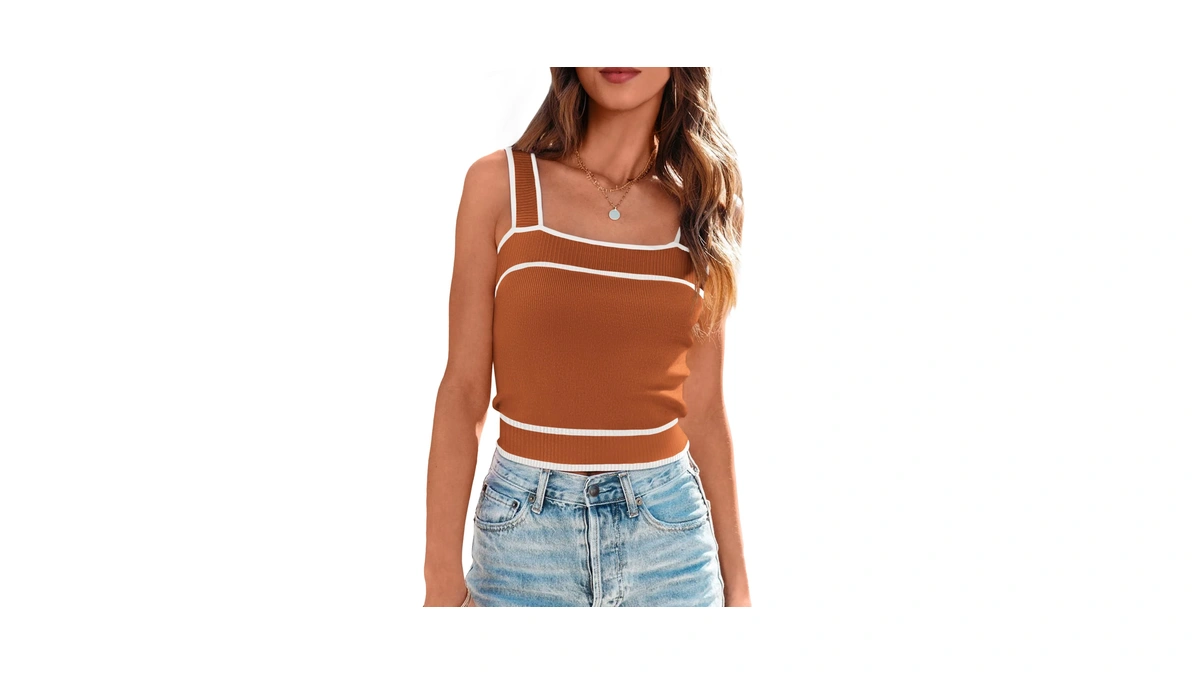 Nalanisa Women's Trendy Summer Square Neck Crop Tank Tops 2026