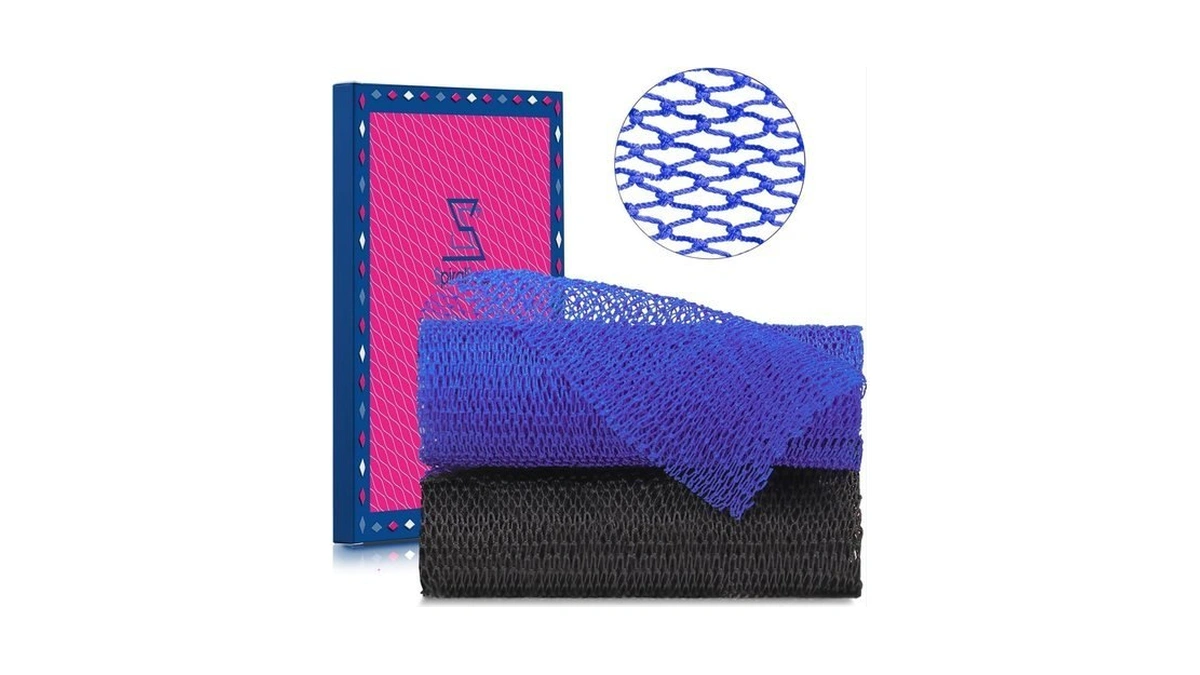 Spiralscgv 2 Pieces African Net Sponge Authentic Shower Loofah Exfoliating