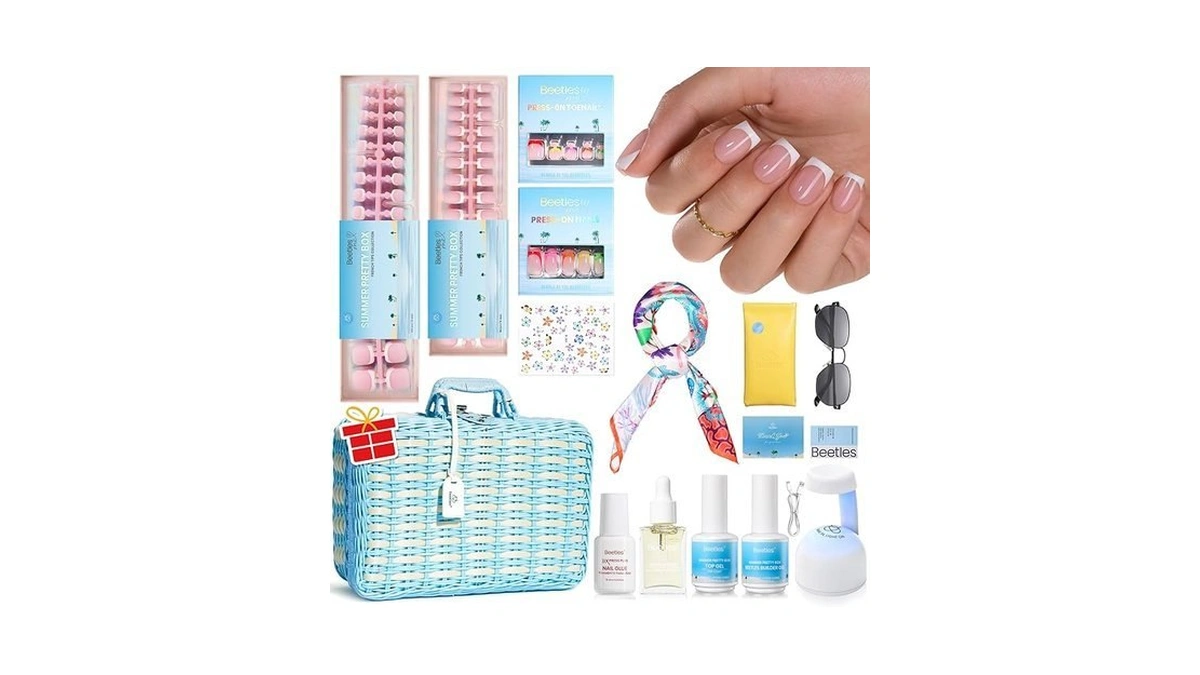 Beetles X Press Plus On Nails Kit Summer Pretty Box