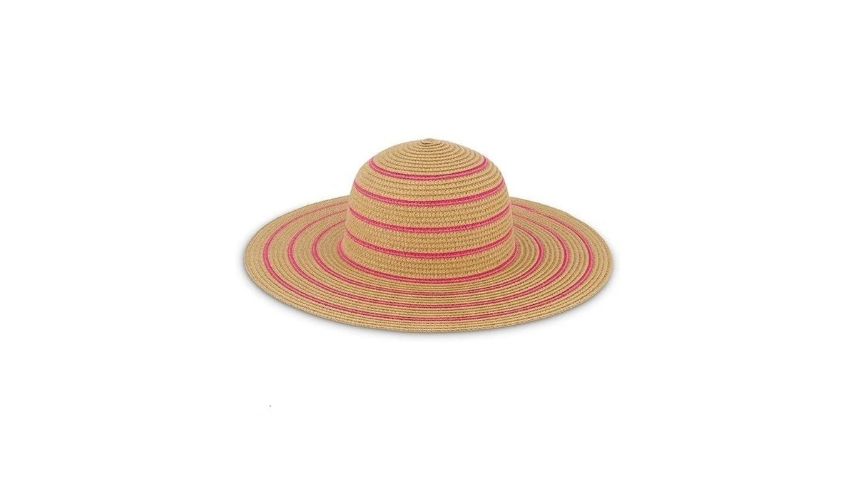 Nicole Miller Straw Sun Hat Womens Wide Brimed Floppy Hat