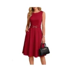 Grace Karin Women's Summer Work Dress 2026 Sleeveless Crewneck A