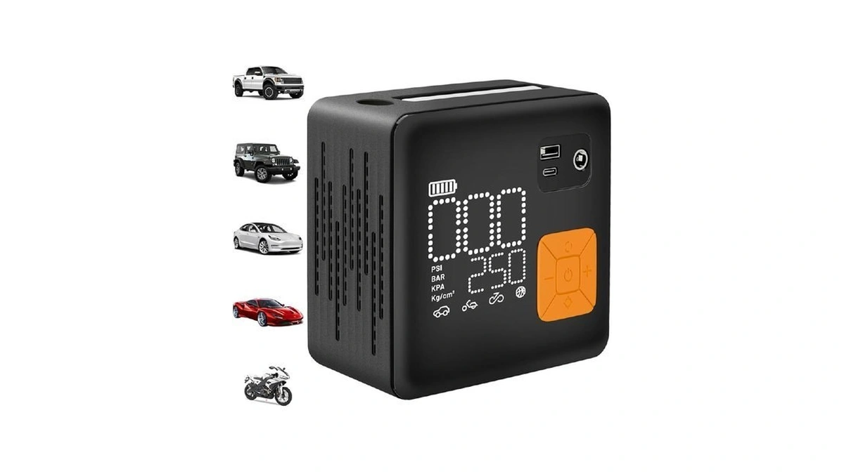 Portable Tire Inflator, 150psi Fast & Cordless Air Compressor For