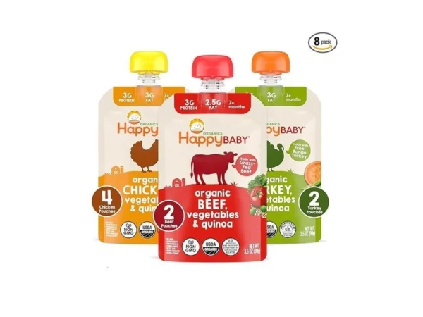 Happy Baby Organics Savory Blends Stage 3 Baby Food Puree,