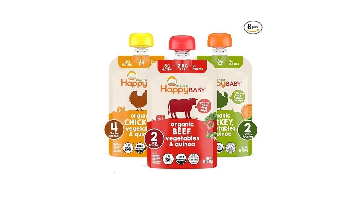 Happy Baby Organics Savory Blends Stage 3 Baby Food Puree,