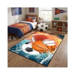 Basketball Rug For Boys Bedroom Kids Football Carpet Water Fire