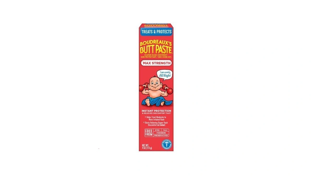 Boudreaux’s Butt Paste Max Strength Diaper Rash Cream For Baby,