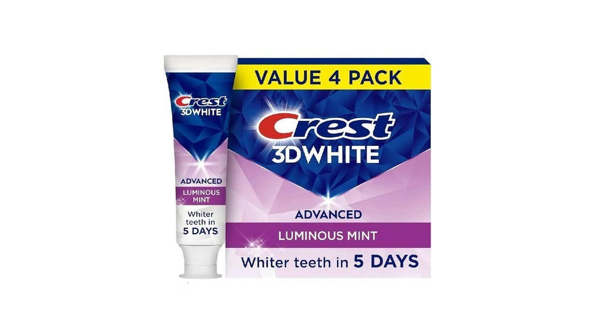 Crest 3d White Advanced, Teeth Whitening Toothpaste For Adults, 3.7