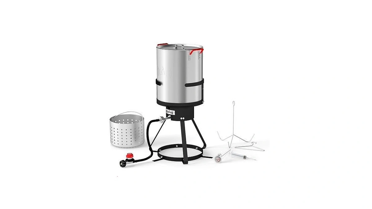 Feasto 30 Qt Turkey Fryer & Crawfish Boiler 2-in-1 Kit,