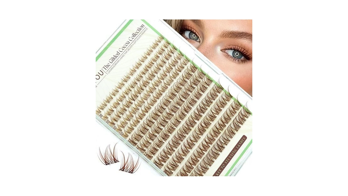 Keyyou Spider Brown Lash Clusters- Natural Wispy Spider Manga Style