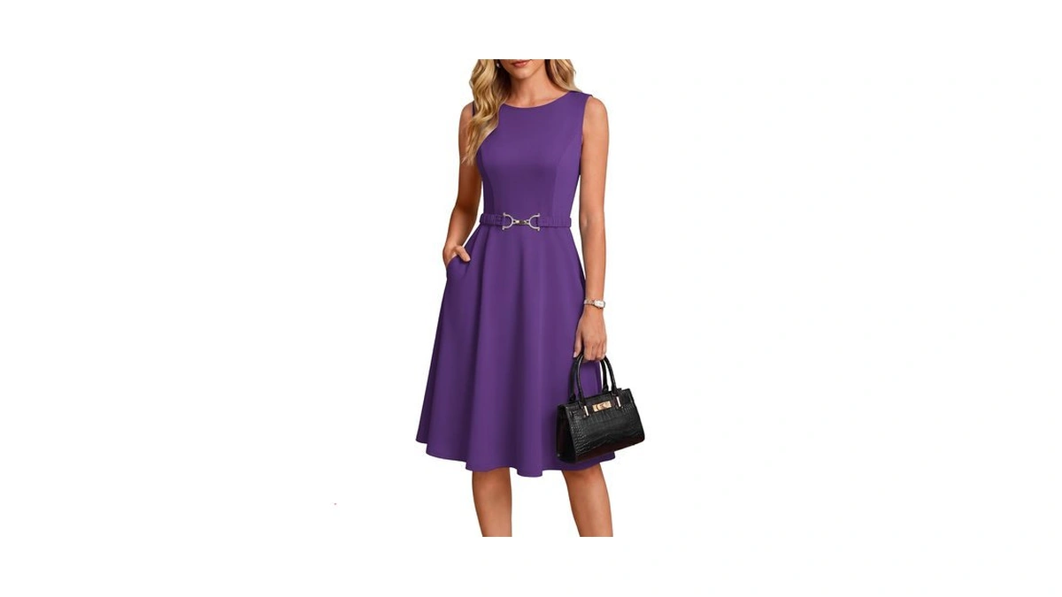 Grace Karin Women's Summer Work Dress 2026 Sleeveless Crewneck A