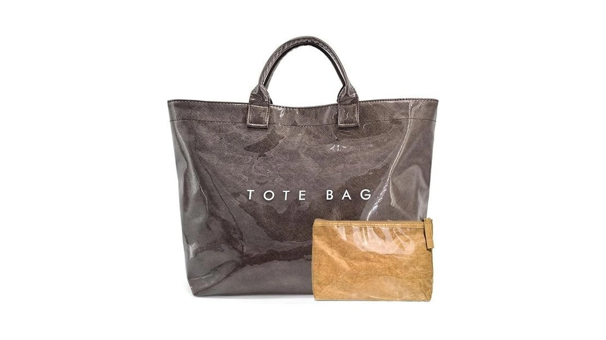 Luxmall Pvc Tote Bag For Women Large Tote Purse Kraft