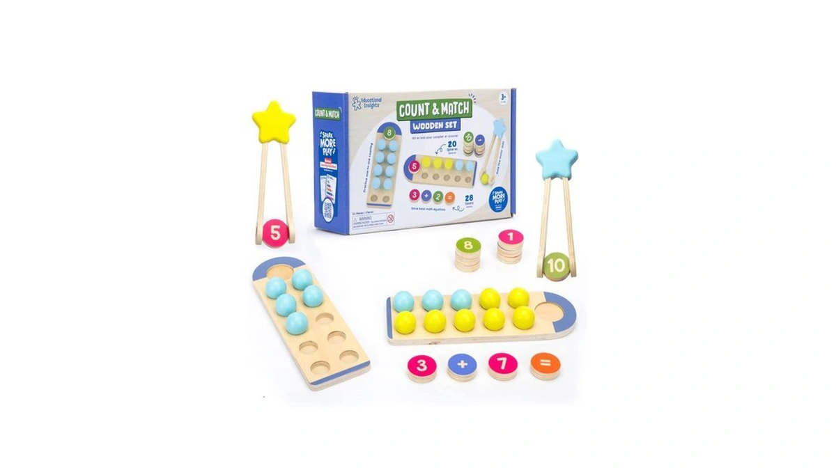 Educational Insights Count & Match Wooden Set – Counting Toys