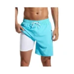 Silkworld Men's Swimwear Water-resistant Swim Trunks Summer Beach Shorts With