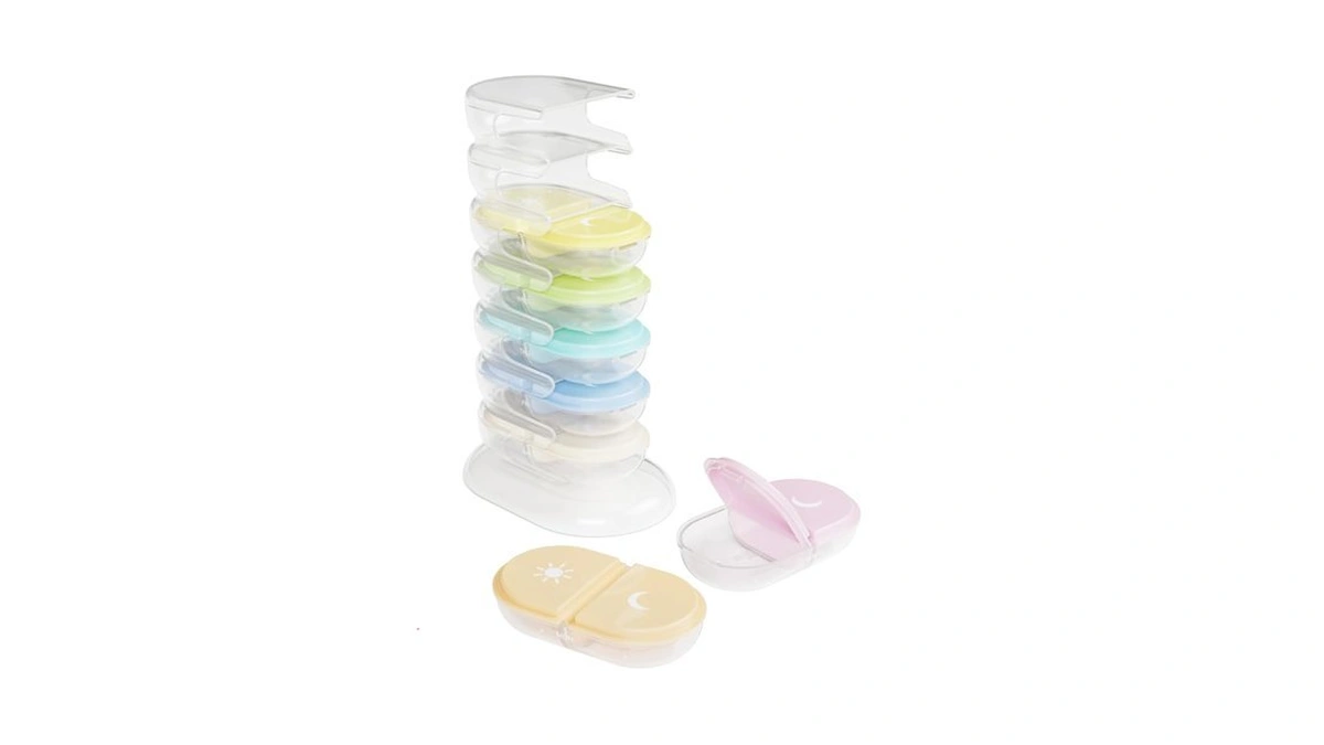 Ezy Dose Weekly (7-day) Am/pm Pill Organizer Tower, Stackable Medication
