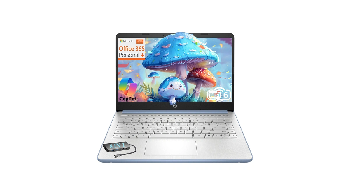 Hp Essential Laptop Computer For Student Daily Study, Microsoft Office