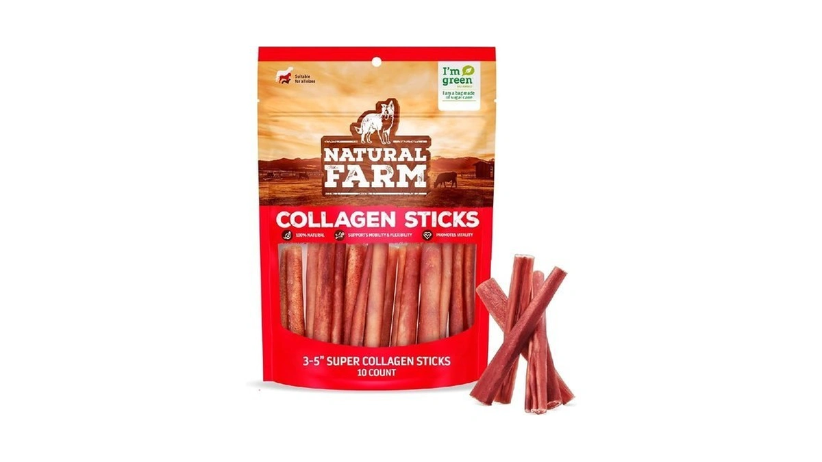 Natural Farm Odor-free Super Collagen Dog Chews (3-5 Inch, 10-pack)