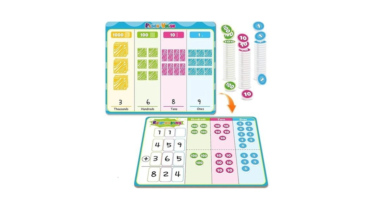 Laffunz Magnetic Place Value Manipulatives Math Games For Kids Regrouping