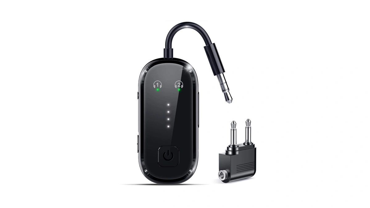 2026 Upgraded Pro Bluetooth 6.0 Transmitter Receiver|bluetooth Adapter For Tv/airplane/gym