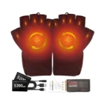 Aaolin Heated Gloves, 10400mah Battery Fingerless Flexible For Work Outdoor