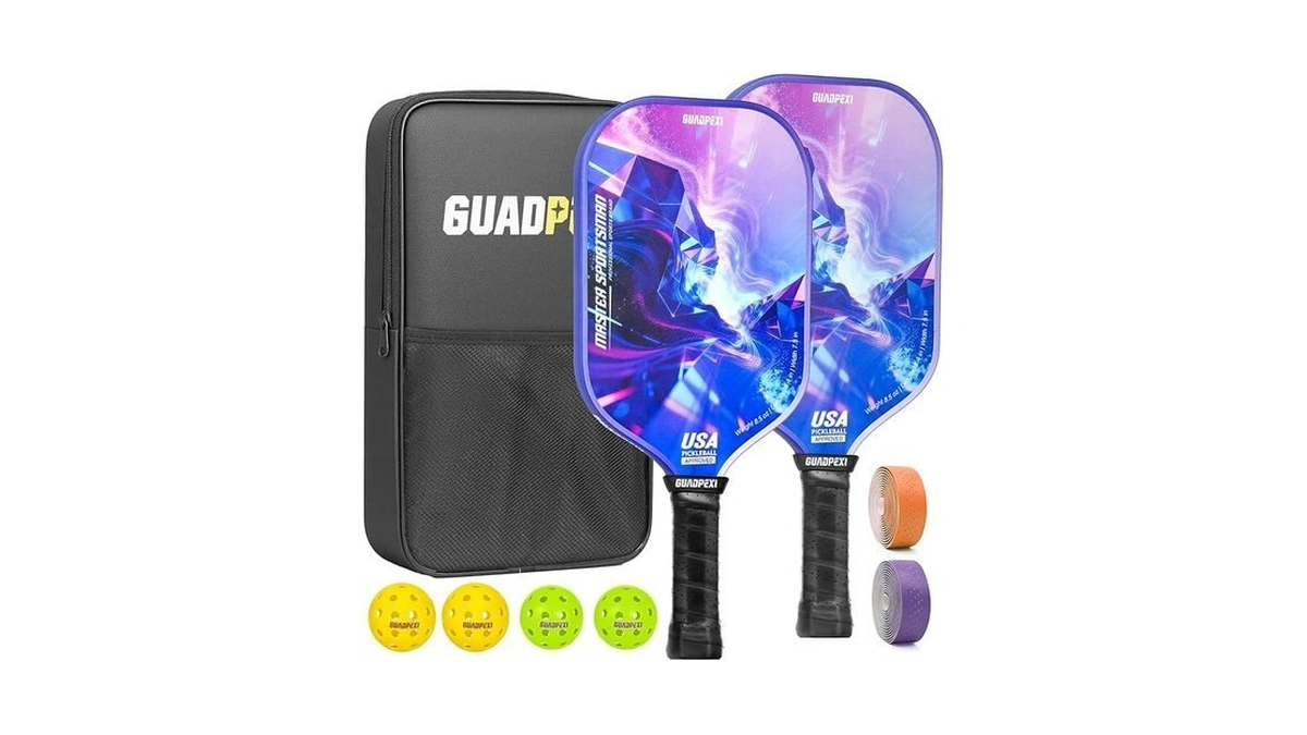 Guadpexi Pickleball Paddles Set 2 Pack Usapa Approved Fiberglass Pickleball