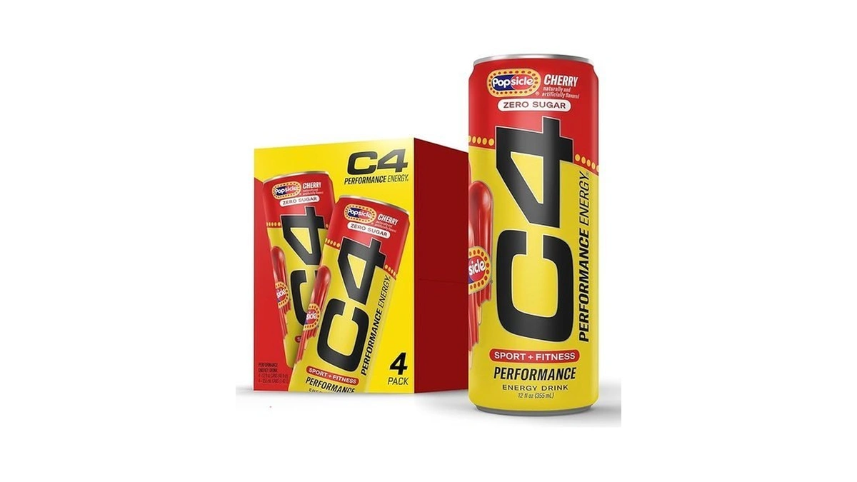 C4 Performance Energy Carbonated 12oz 4pk Cherry Popsicle