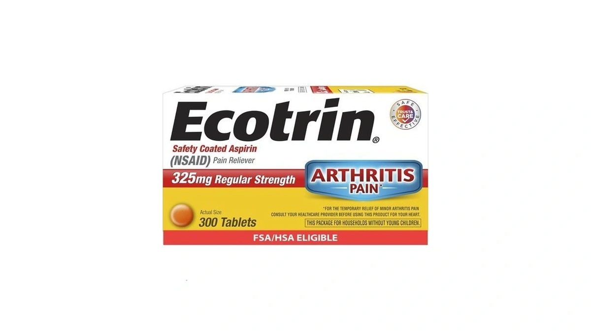 Ecotrin Regular Strength Aspirin, Arthritis Pain Relief, 325mg Regular Strength,