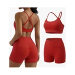 Yoins Workout Sets For Women 2 Piece Strappy Back Sports