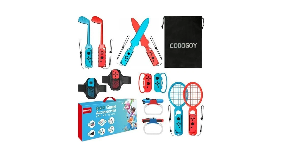 Codogoy 12-in-1 Switch Sports Accessories Bundle For Switch 1/oled -