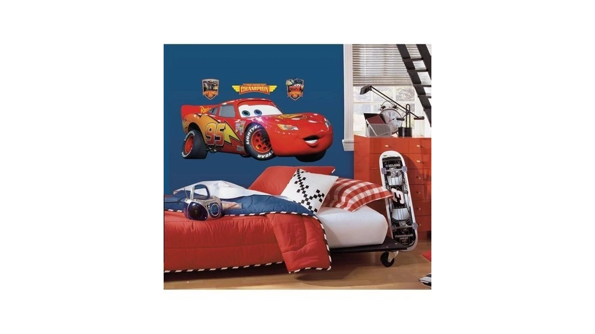 Roommates Disney Pixar Cars Lightning Mcqueen Peel And Stick Wall