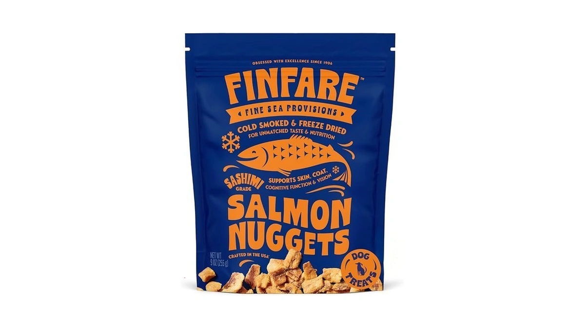 Finfare Freeze Dried Salmon Dog Treats, Protein & Omega-3s, Grain