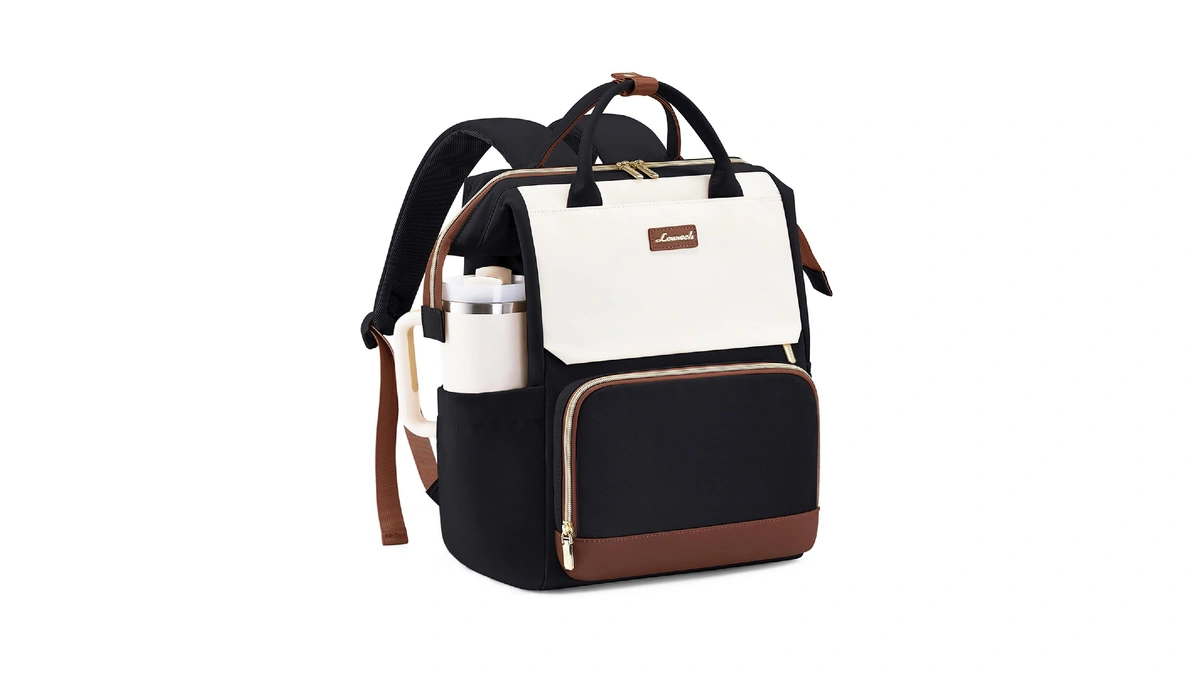 Lovevook Laptop Backpack For Women With Giant Tumbler Holder Pocket,