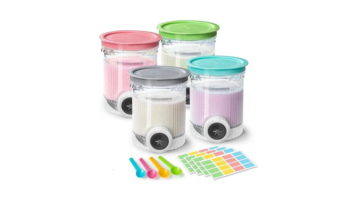 4 Pack Creami Swirl Pints & Lids For Ninja, Compatible