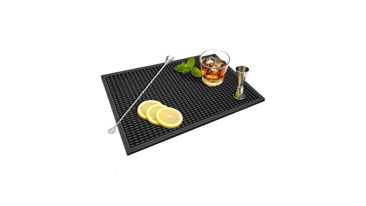 Zjwzlg Bar Mat - Premium 18"x12" Rubber Bar Mats For