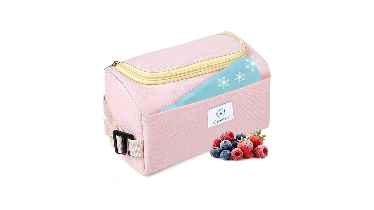 Genteen Small Cooler Bag With Ice Packs,freezable Lunch Bag/snack Bag,small