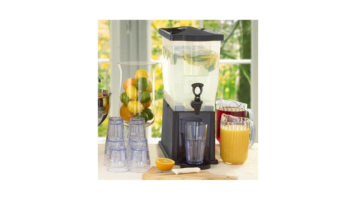 Winco Slim 3 Gallon Beverage Dispenser With Base