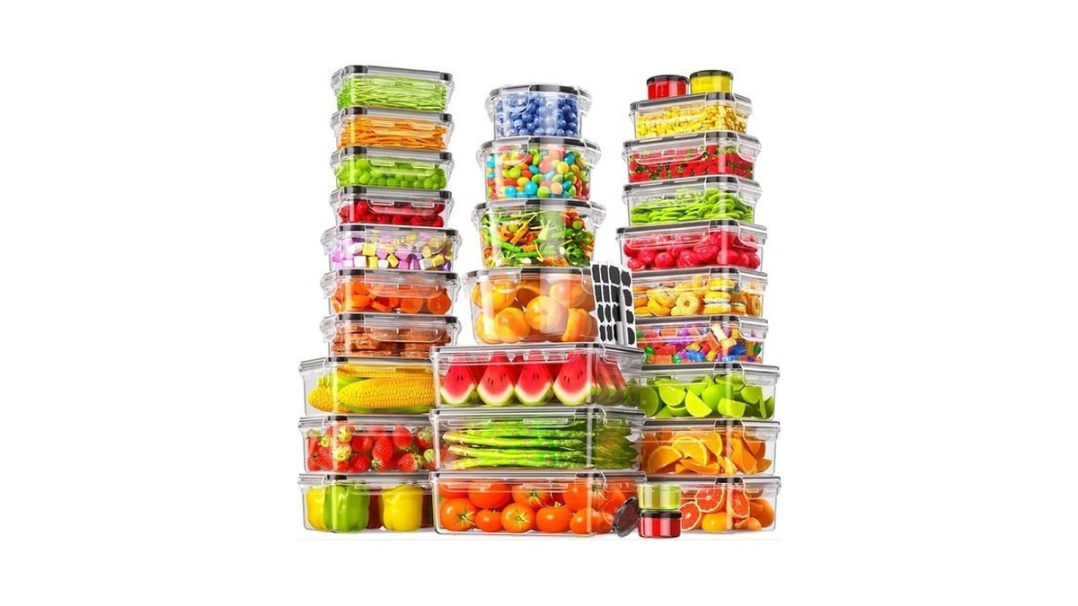 60 Pcs Food Storage Containers With Lids Airtight, (30 Lids