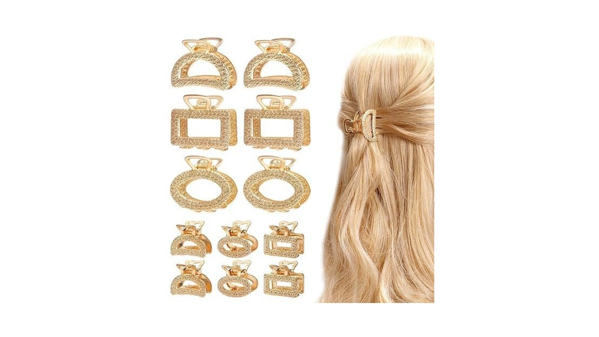 Xajabjw 12 Pack Metals Mini Hair Clips For Women Mom