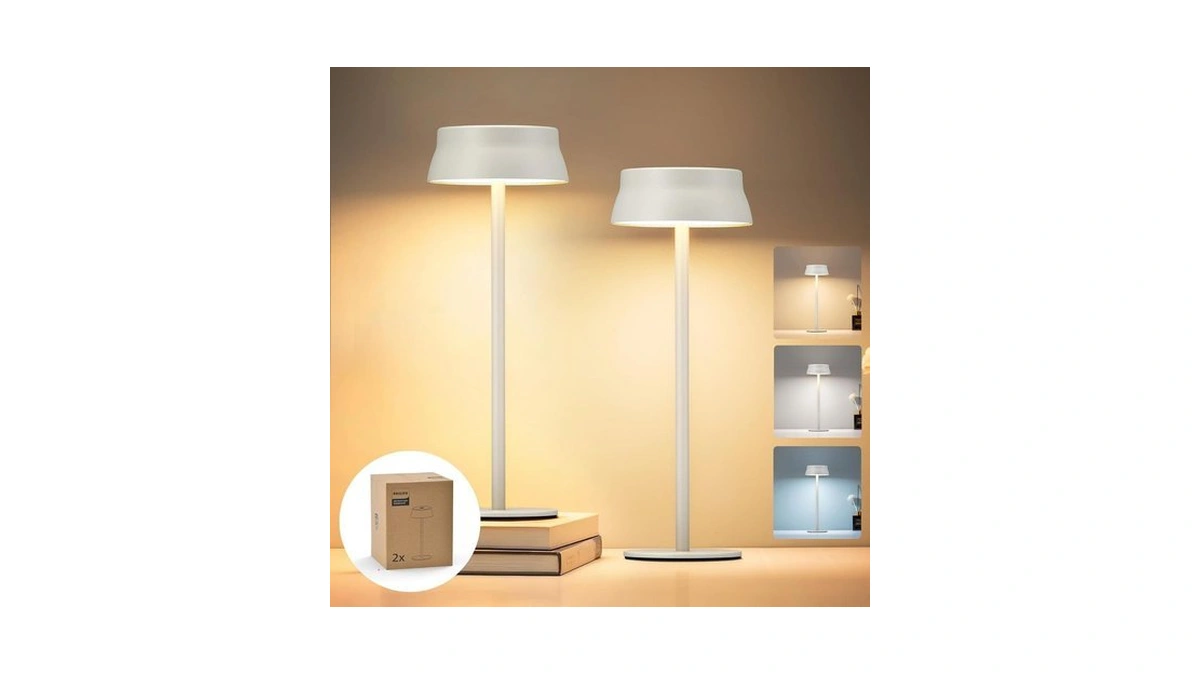 Philips Cordless Table Lamp, Portable Outdoor Led Desk Light,rechargeable Battery