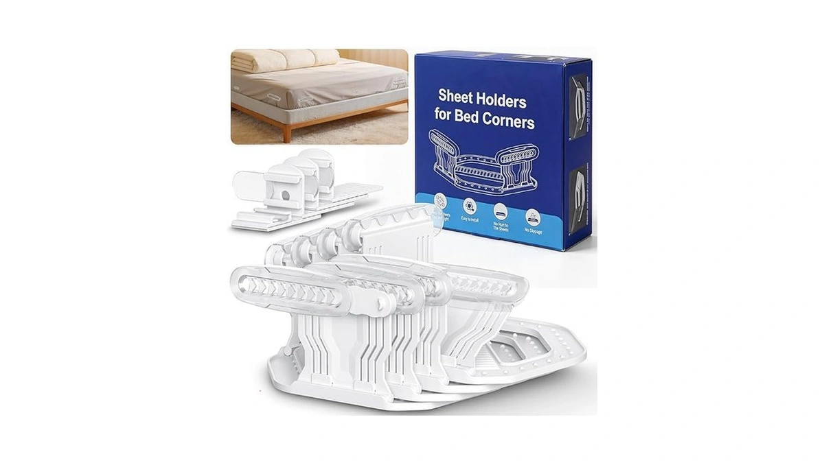 Freshvive Sheet Holders, 8pcs Secure Bed Sheet Holders For Corners