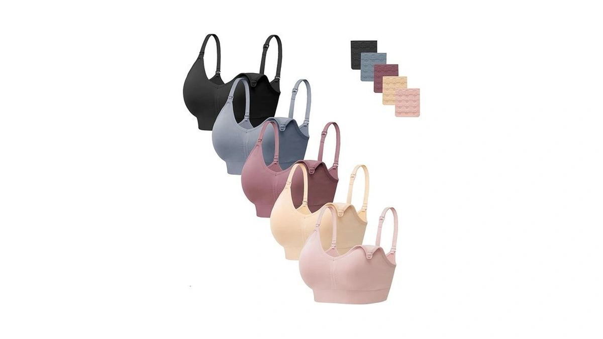Hbselect Women Maternity Bras 5 Pack Nursing Bras For Breastfeeding