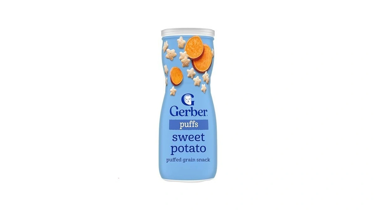 Gerber Stage 3 Baby Snacks, Sweet Potato Puffs, Puffed Grain