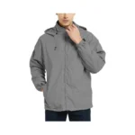 Mywu Waterproof Rain Jacket Men With Mesh Lined For Hiking