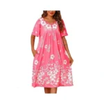 Marvmys Women Muu Muu House Dress With Pocket Loose Floral