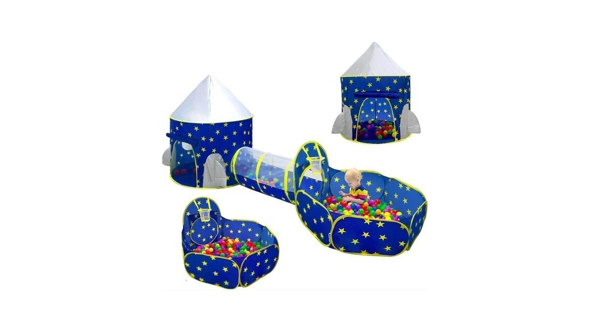 Pigpigpen 3pc Kids Play Tent For Boys With Ball Pit,