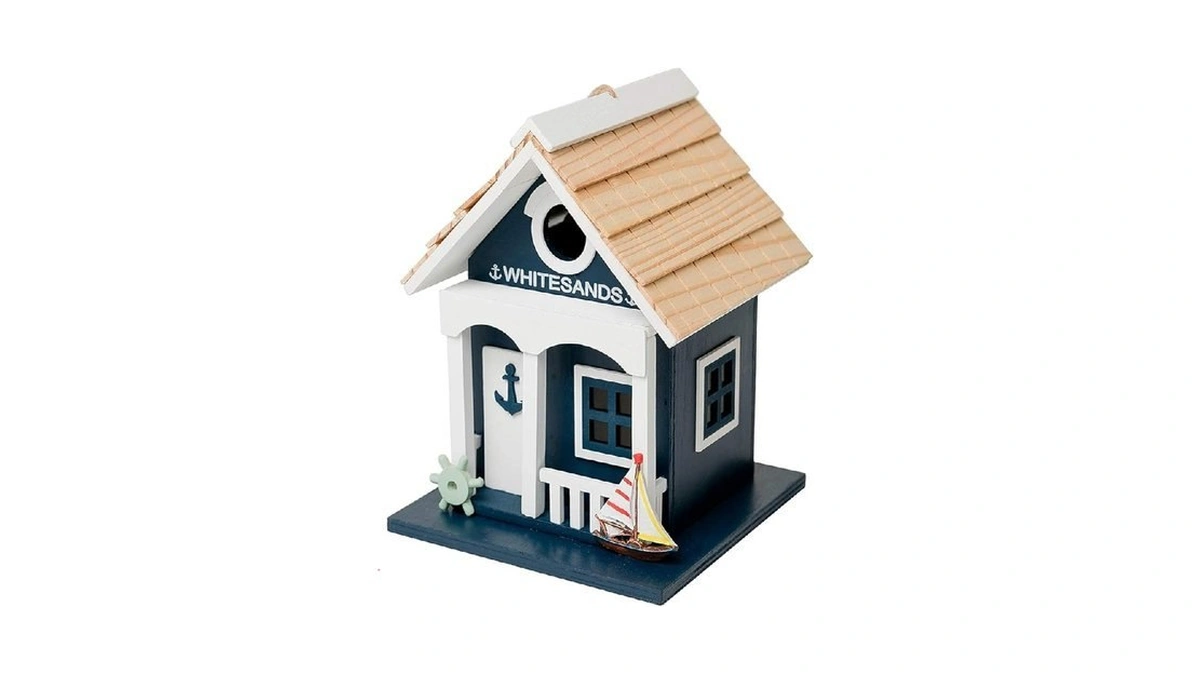 Mewang Hanging Wooden Bird House For Outdoor, Perfect For Wild