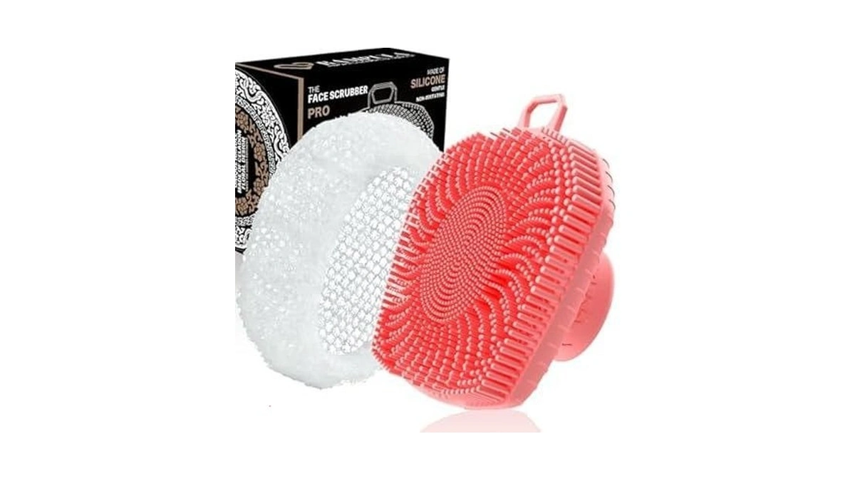 Rampula Face Scrubber & African Net, Silicone Exfoliating Brush For