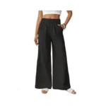 Bsubseach Linen Palazzo Pants For Women Cotton Casual Wide Leg