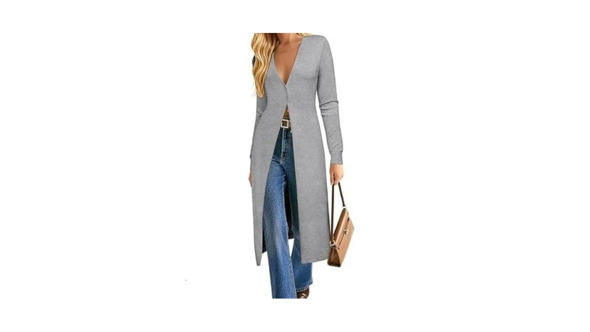 Grace Karin Womens Long Cardigan Trendy, Lightweight Knit Dusters Coat,