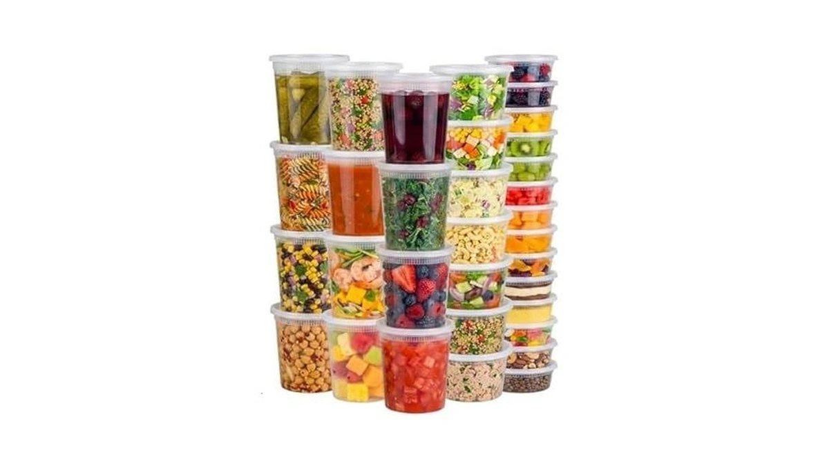 Vivigu Deli Containers With Lids 48 Sets, 32/16/8 Oz Food