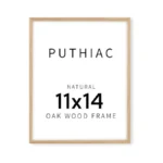 Puthiac 11x14 Solid Oak Wood Picture Frame, Fits 8x10 With
